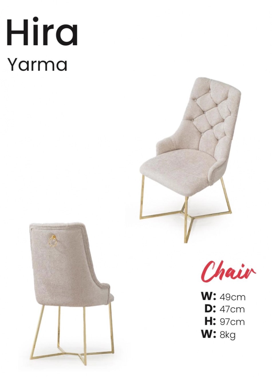 Scaun HIRA YARMA GR