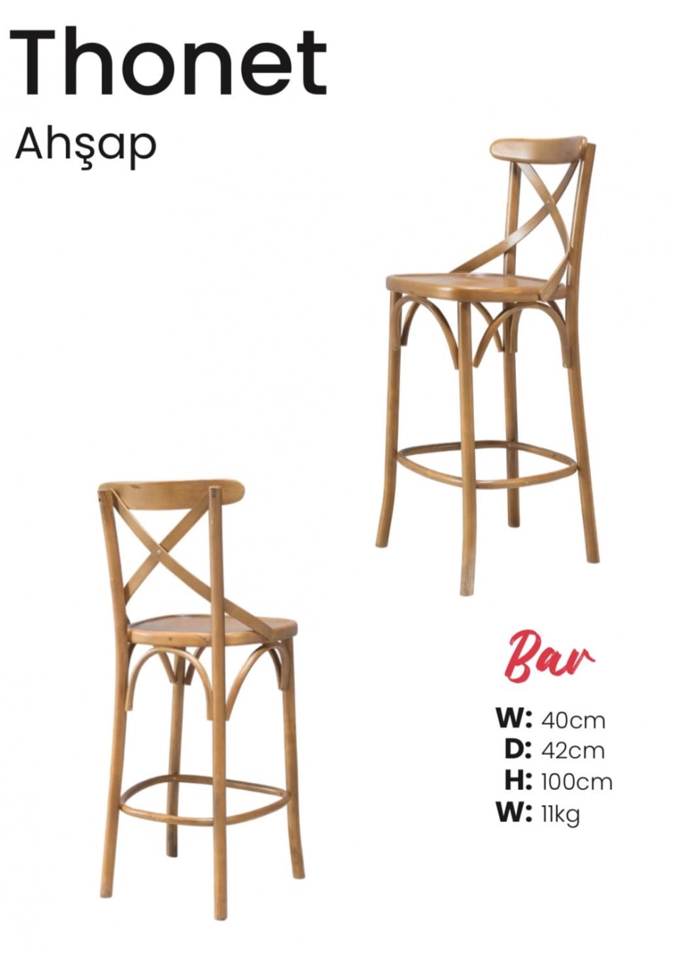 Scaun BAR THONET AHSAP GR