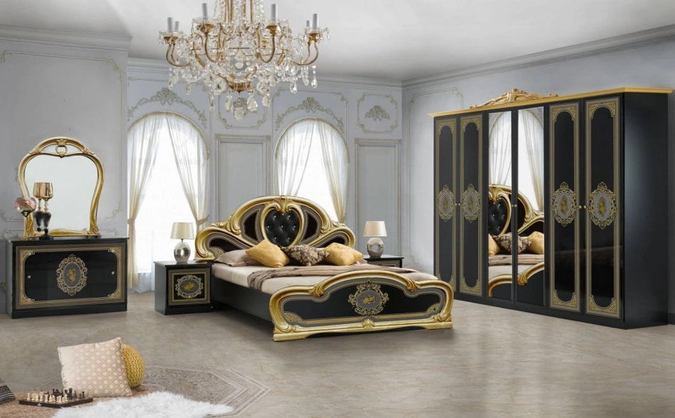 Dormitor Clarissa Nero Gold FM