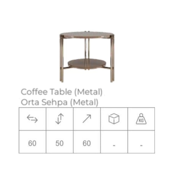 Masa cafea metal AURA MZZ