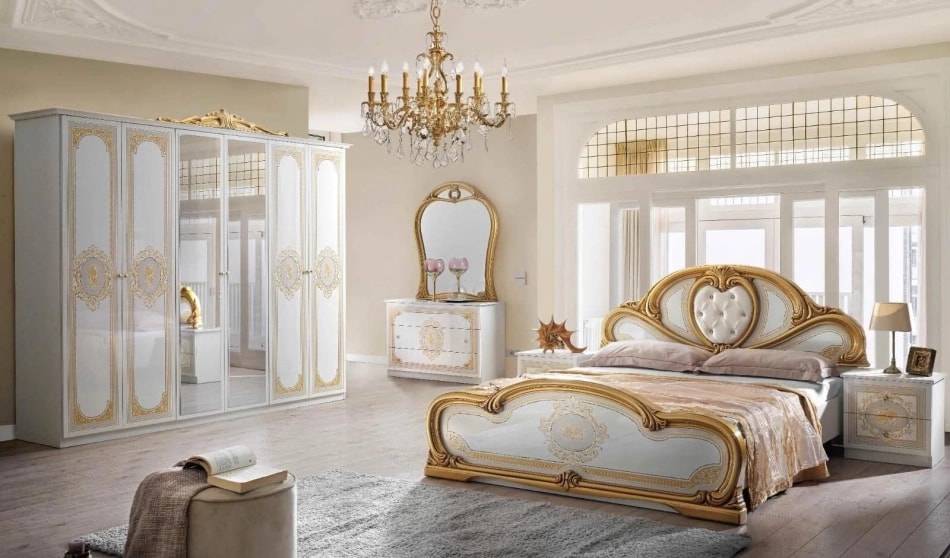 Dormitor Clarissa Nero Gold FM