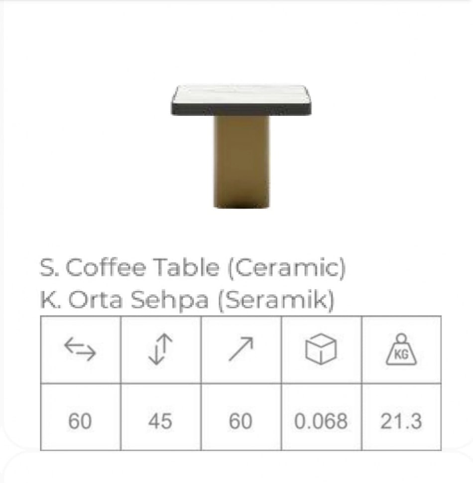 Masa cafea colt ceramica GARDA MZZ