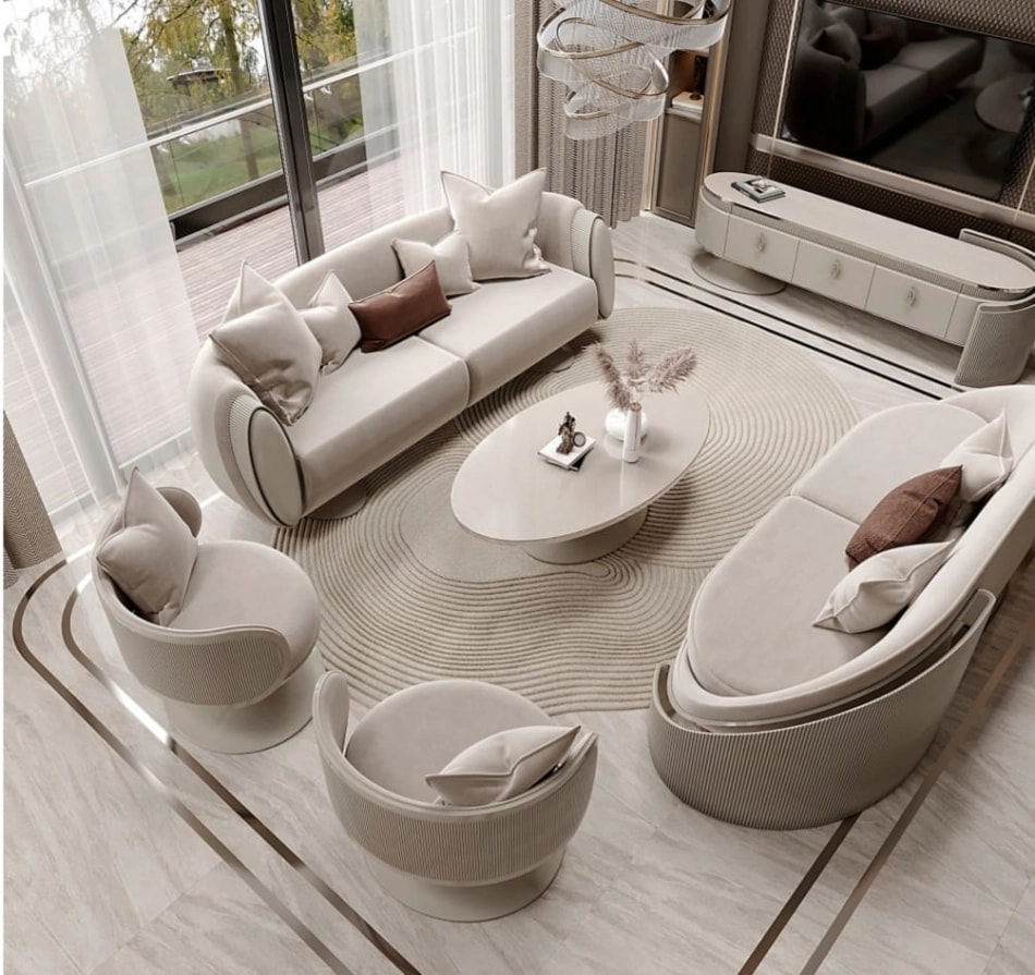 Set Living MODENA MDM 3-3-1-1 + masa cafea