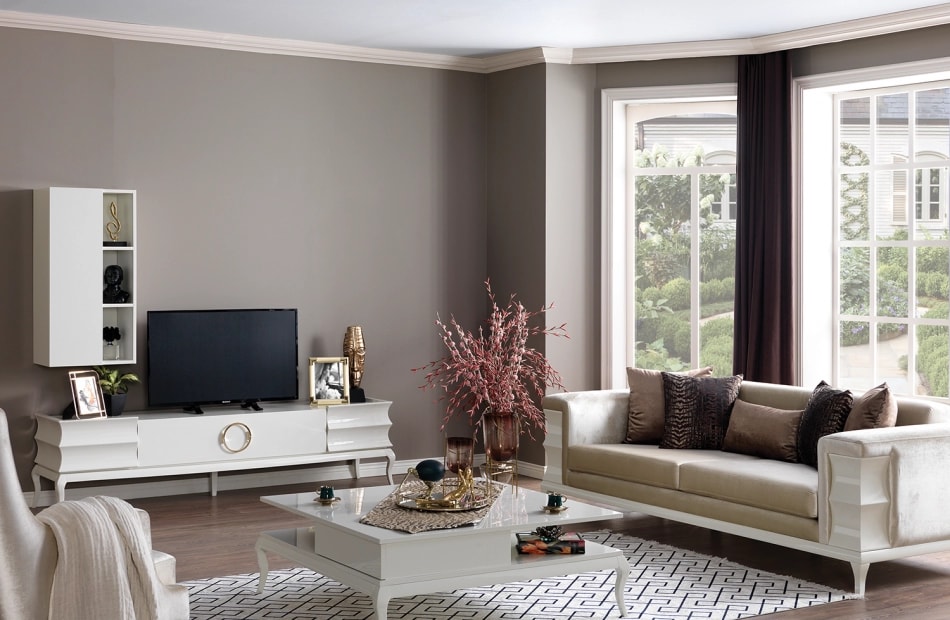 Comoda TV Bianco