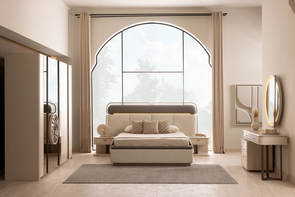 Comoda cu oglinda si pouf LOFT ID