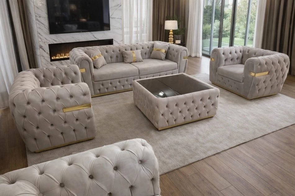 Set Canapea CHICAGO 3-1-1 TPT Extensibila